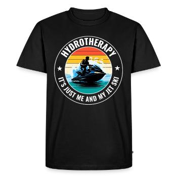 Jet Ski Hydrotherapy Ocean Adventure Watersports - Men's Premium Organic T-Shirt - black - Front - Nico (187cm)