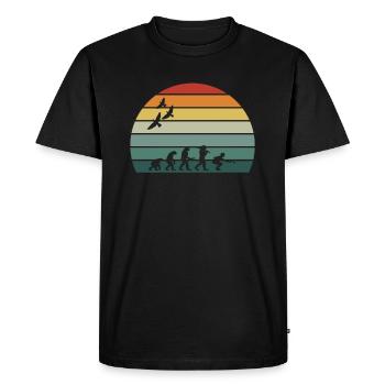 retro vintage sunset evolution PETANQUE - Men's Premium Organic T-Shirt - black - Front - Nico (187cm)