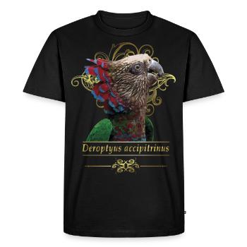 Le perroquet cacique - T-shirt Premium bio Homme - noir - Devant - Nico (187cm)