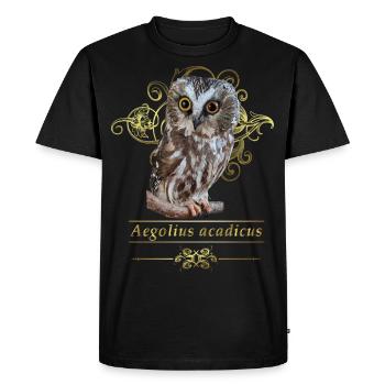 Hibou du Nord - T-shirt Premium bio Homme - noir - Devant - Nico (187cm)