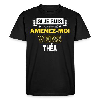 si je suis trop bourré amenez moi vers Théa - T-shirt Premium bio Homme - noir - Devant - Nico (187cm)