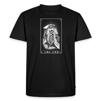 Gothique - La Fin - Conception de cartes de tarot - T-shirt Premium bio Homme - noir - Devant - Nico (187cm)