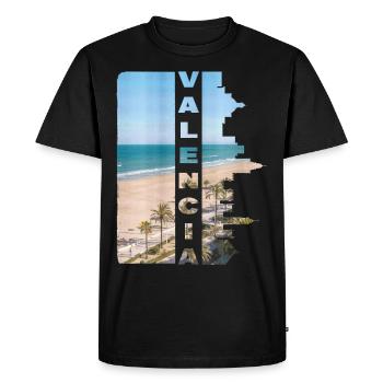 Valence Espagne Ville Skyline Vacances Été - T-shirt Premium bio Homme - noir - Devant - Nico (187cm)