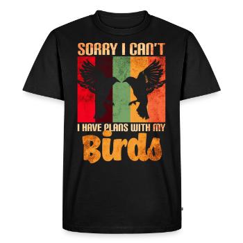 Amateurs d’oiseaux Oiseaux - T-shirt Premium bio Homme - noir - Devant - Nico (187cm)