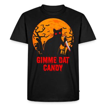 Gimme Dat Candy Chat Effrayant Halloween - T-shirt Premium bio Homme - noir - Devant - Nico (187cm)