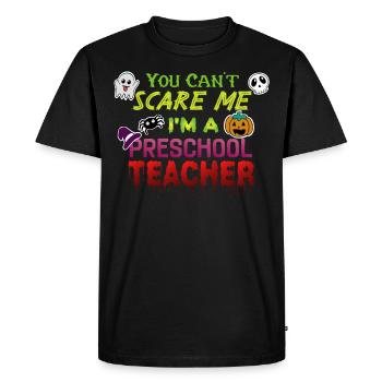 Enseignant Préscolaire Professeur d’anglais Enseignant Halloween - T-shirt Premium bio Homme - noir - Devant - Nico (187cm)