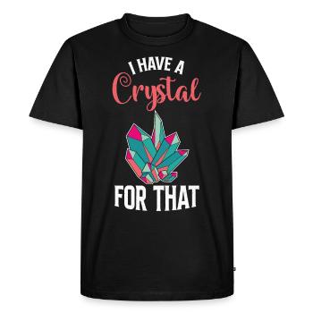 Yoga Namaste Crystal Collector Chakra - Men's Premium Organic T-Shirt - black - Front - Nico (187cm)