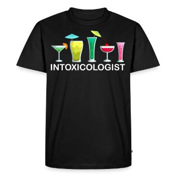 cocktail intoxicologist tapster bartender bar pub - Men's Premium Organic T-Shirt - black - Front - Nico (187cm)