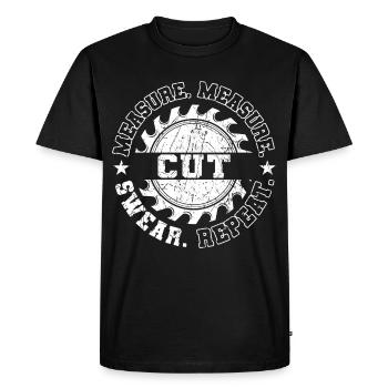 Menuisier en bois Artisan Bricolage Charpentier - T-shirt Premium bio Homme - noir - Devant - Nico (187cm)