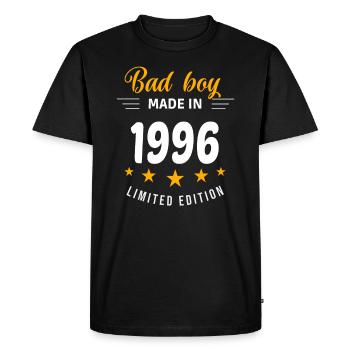 Bad boy made in 1996 - Men's Premium Organic T-Shirt - black - Front - Nico (187cm)