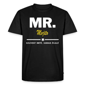 MR. souvent imité, jamais égalé Mojito - T-shirt Premium bio Homme - noir - Devant - Nico (187cm)