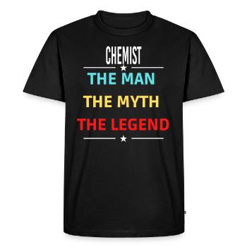 The Man The Myth The Legend CHEMIST - Men's Premium Organic T-Shirt - black - Front - Nico (187cm)