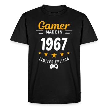 Gamer réalisé en 1967 - T-shirt Premium bio Homme - noir - Devant - Nico (187cm)