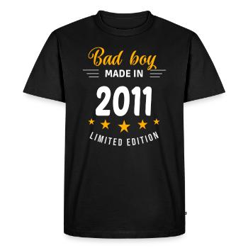 Bad boy fabriqué en 2011 - T-shirt Premium bio Homme - noir - Devant - Nico (187cm)