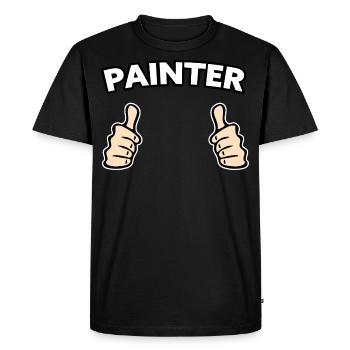 Painter Profession Gift Idea - Men's Premium Organic T-Shirt - black - Front - Nico (187cm)