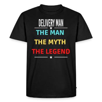 The Man The Myth The Legend DELIVERY MAN - Men's Premium Organic T-Shirt - black - Front - Nico (187cm)