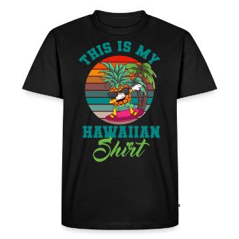 This Is My Hawaiian Shirt Dabbing Pineapple Aloha - Men's Premium Organic T-Shirt - black - Front - Nico (187cm)