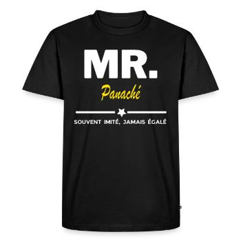 MR. souvent imité, jamais égalé Panaché - T-shirt Premium bio Homme - noir - Devant - Nico (187cm)
