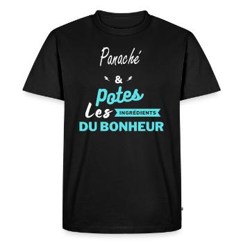 potes les ingrédients du bonheur Panaché - T-shirt Premium bio Homme - noir - Devant - Nico (187cm)
