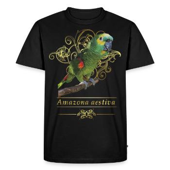 The blue-fronted amazon - Men's Premium Organic T-Shirt - black - Front - Nico (187cm)