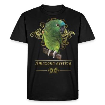 The blue-fronted amazon - Men's Premium Organic T-Shirt - black - Front - Nico (187cm)