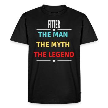 L’homme Le mythe La légende FITTER - T-shirt Premium bio Homme - noir - Devant - Nico (187cm)