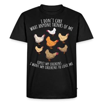 Drôle d’amateur de poulet Éleveur de poulet de volaille - T-shirt Premium bio Homme - noir - Devant - Nico (187cm)