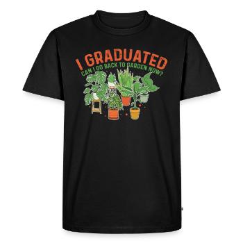 Diplômé Puis-je retourner jardinier de jardin - T-shirt Premium bio Homme - noir - Devant - Nico (187cm)