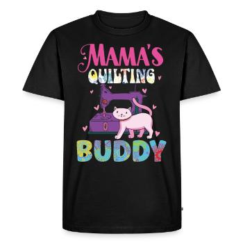 Mama’s Quilting Buddy Sewer Coudre Quilt Quilter - T-shirt Premium bio Homme - noir - Devant - Nico (187cm)