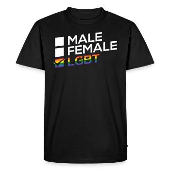 Genre Homme Femme LGBT Mois de la fierté LGBT - T-shirt Premium bio Homme - noir - Devant - Nico (187cm)