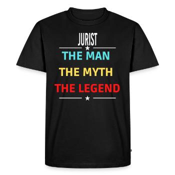 L’homme Le mythe La légende JURISTE - T-shirt Premium bio Homme - noir - Devant - Nico (187cm)