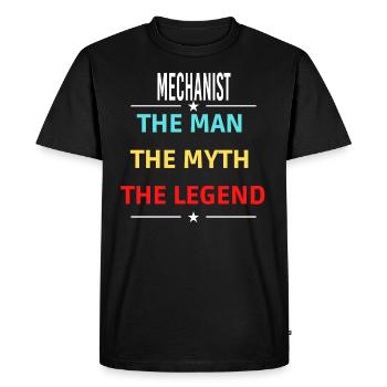 The Man The Myth The Legend MECHANIST - Men's Premium Organic T-Shirt - black - Front - Nico (187cm)