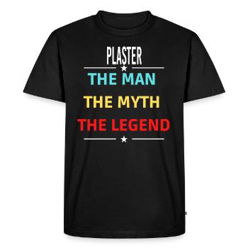 The Man The Myth The Legend PLASTER - Men's Premium Organic T-Shirt - black - Front - Nico (187cm)