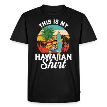 This Is My Hawaiian Shirt Dabbing Pineapple Aloha - Men's Premium Organic T-Shirt - black - Front - Nico (187cm)