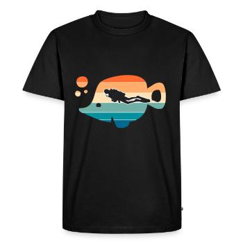 Its time to Dive - Scuba Diving T- shirt - Men's Premium Organic T-Shirt - black - Front - Nico (187cm)