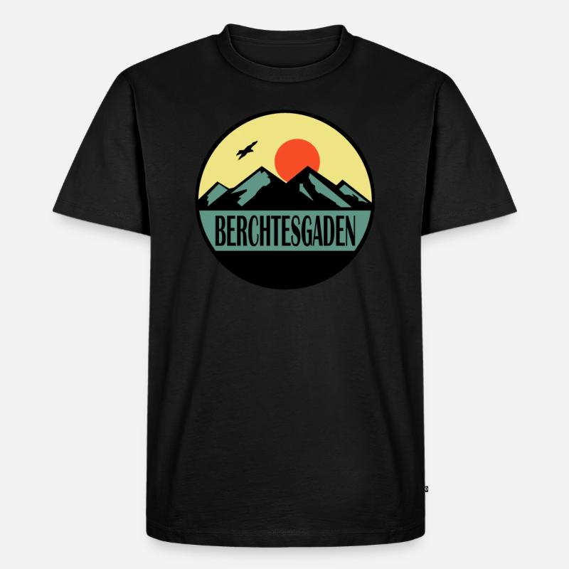 Berchtesgaden - Männer Premium Bio T-Shirt - Schwarz