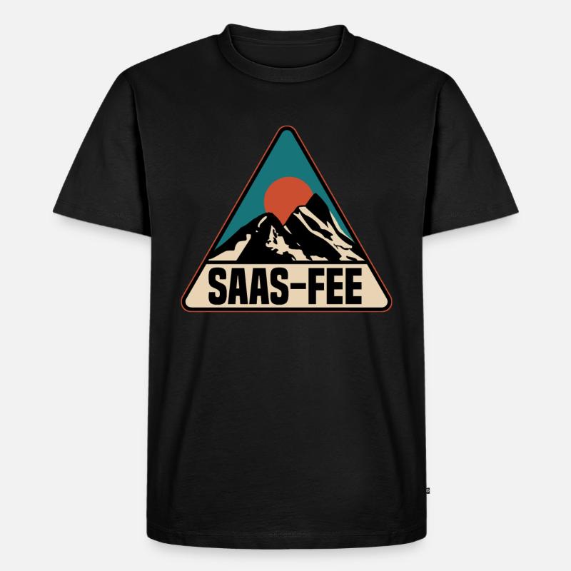 Saas Fee - Männer Premium Bio T-Shirt - Schwarz