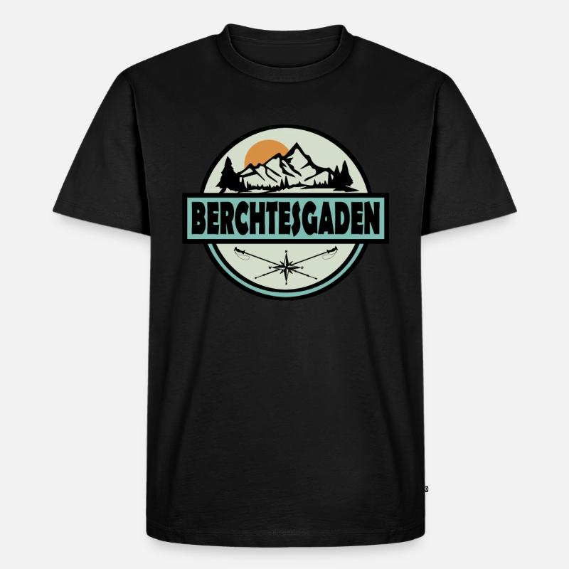 Berchtesgaden - Männer Premium Bio T-Shirt - Schwarz
