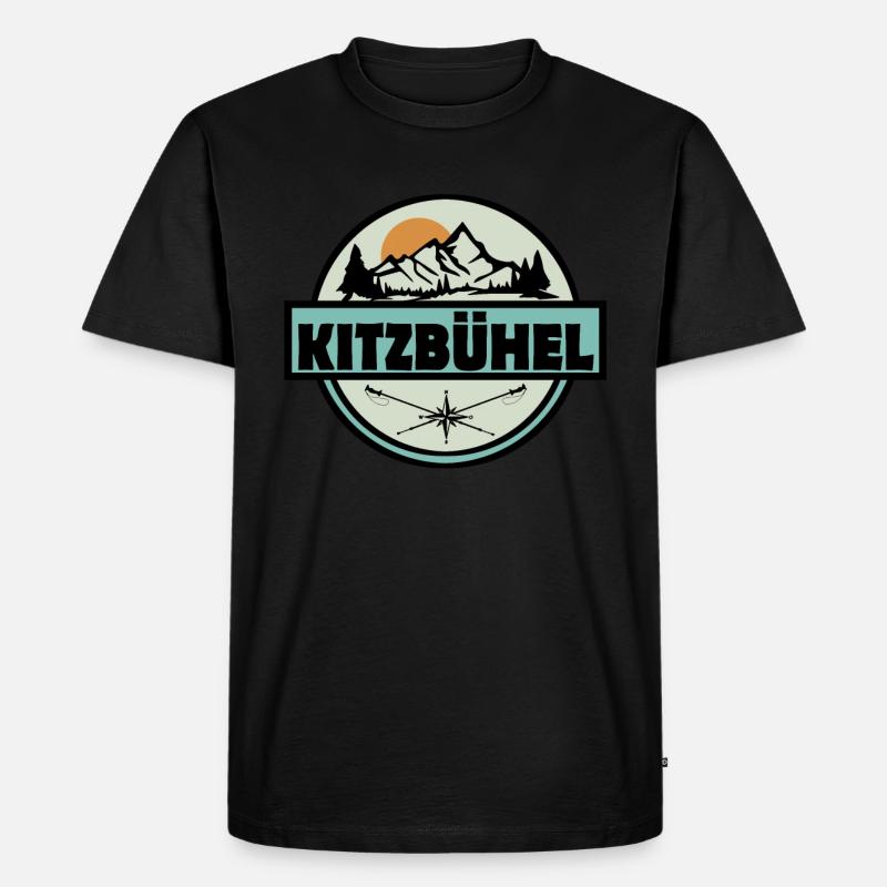 Kitzbühel - Männer Premium Bio T-Shirt - Schwarz