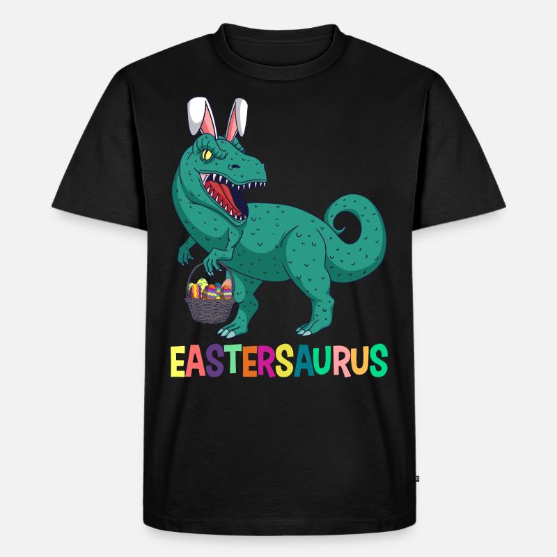 Eastersaurus Ostern T-Rex Dinosaurier Osterhase - Männer Premium Bio T-Shirt - Schwarz