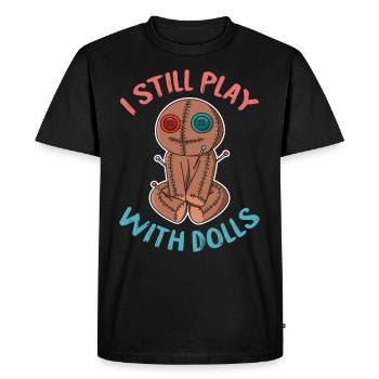 Kawaii Pastel Goth Je joue toujours avec des poupées vaudou - T-shirt Premium bio Homme - noir - Devant - Nico (187cm)