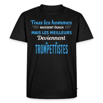 tous les hommes naissent égaux Trompettistes - T-shirt Premium bio Homme - noir - Devant - Nico (187cm)