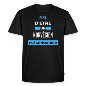 Fier d'être un légendaire NORVÈGIEN HUMOUR - T-shirt Premium bio Homme - noir - Devant - Nico (187cm)