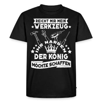 Hand me my tools, you fools, craftsmen - Men's Premium Organic T-Shirt - black - Front - Nico (187cm)