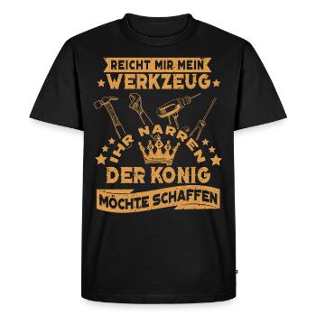 Hand me my tools, you fools, craftsmen - Men's Premium Organic T-Shirt - black - Front - Nico (187cm)