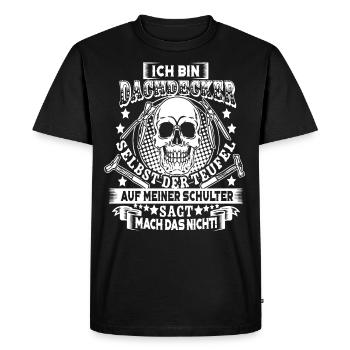 Maître couvreur Artisan Charpentier Couvreur - T-shirt Premium bio Homme - noir - Devant - Nico (187cm)