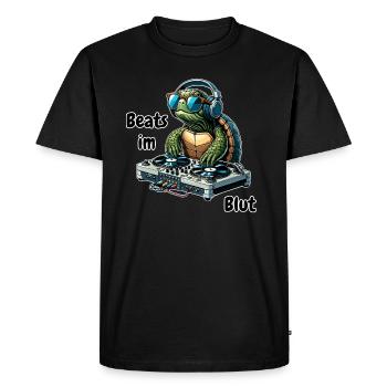 Beats in the Blood Turtle Dj Booth Music - Men's Premium Organic T-Shirt - black - Front - Nico (187cm)