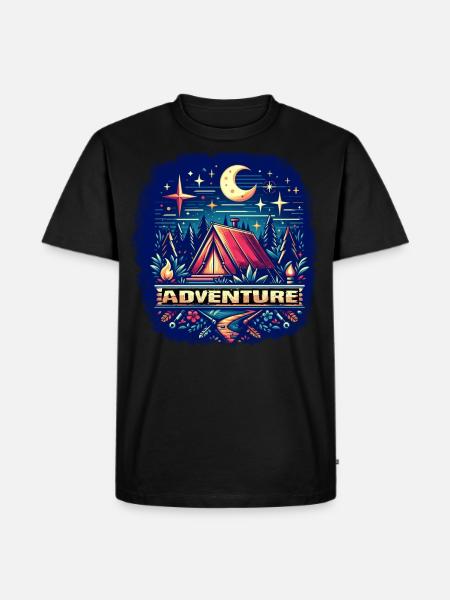 Abenteuer - Männer Premium Bio T-Shirt - Schwarz