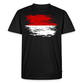 Drapeau indonésien utilisé - T-shirt Premium bio Homme - noir - Devant - Nico (187cm)