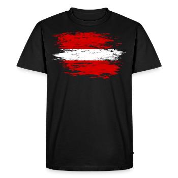 Latvia flag used - Men's Premium Organic T-Shirt - black - Front - Nico (187cm)